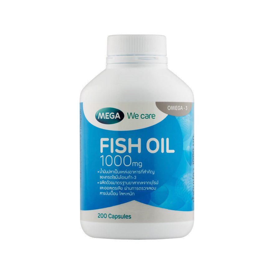 Mega We Care Fish Oil 1000 mg. 200 Capsules Mega We Care Fish Oil 1000 mg. 200 Capsules